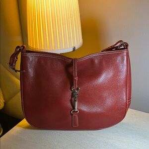 Coach Red Leather Shoulder Bag